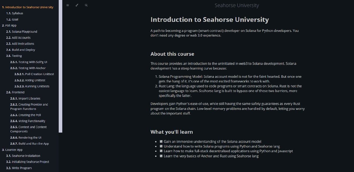 Seahorse University